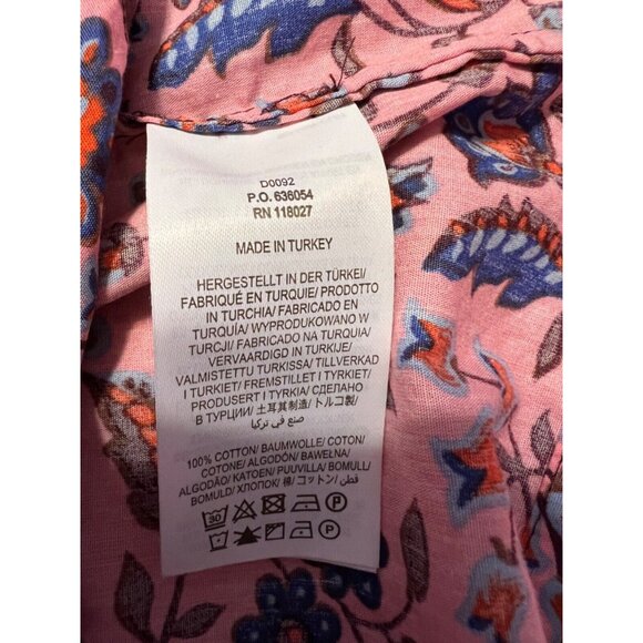 Boden Maxi Dress 10 R Cotton Colorful Smocked Pockets Short Sleeve Washable NEW - Picture 13 of 13